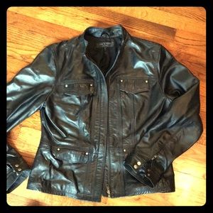 rag & bone black leather jacket, brand new!
